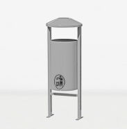 Kosz uliczny OBROTOWY II - lakierowany - 5